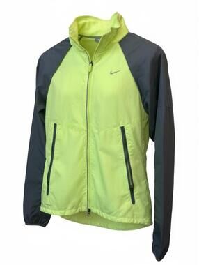 ⚡ Nike Storm-FIT Running Jacket Neon Green Grey Technical Windbreaker Woman S